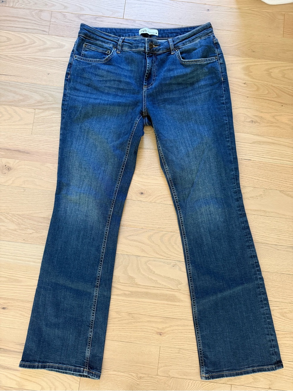 Zara ZW Blue Women's Bootcut Jeans Low Rise Size 12 NWOT